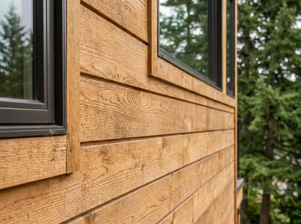 Cedar lap siding — material example
