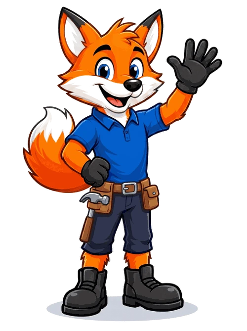 PrimeGuard fox mascot waving hello